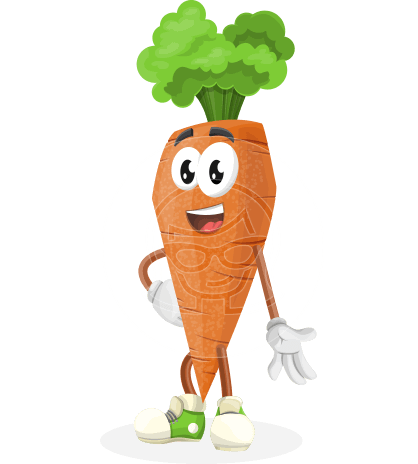 Healthy Vegetable Cartoon Vector Character AKA Mr. Carrotson Organic